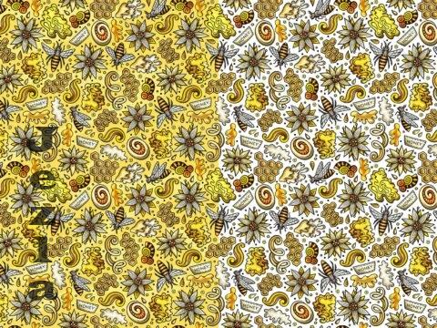 Honey Cartoon Seamless Pattern - GA6WUEG