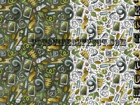 Electric Vehicles Cartoon Seamless Pattern - XAH7T35