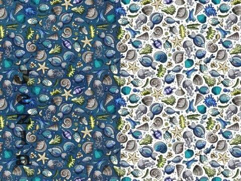 Underwater Cartoon Seamless Pattern - 6NKGKFT