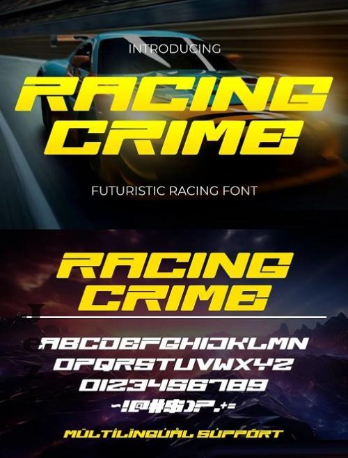 Racing Crime – Futuristic Racing Font - NHHQWBL