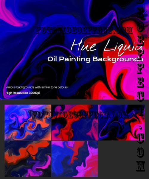 Hue Liquid Oil Painting Backgrounds - XMCLDS4