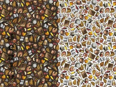 Back to School Cartoon Seamless Pattern - ARSB85K