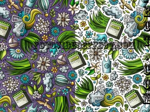 Spring Cartoon Seamless Pattern - TJ7AGM3