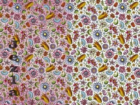 Flowers Cartoon Seamless Pattern - DMVXZ3E