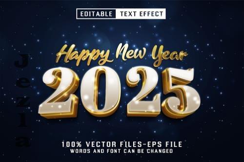 Happy New Year Golden Text - Editable Text Effect - K6YY6JT