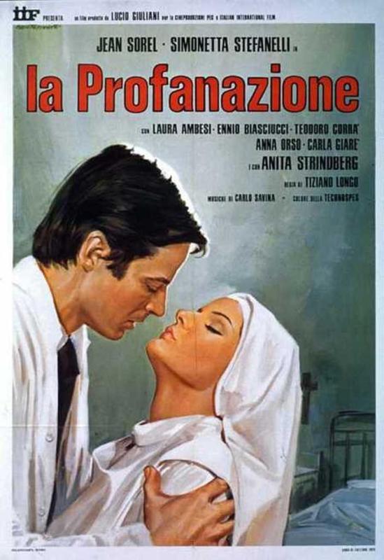 La profanazione / Осквернение (Tiziano Longo, Italian International Film, Peg Produzione) [1974 г., Drama, Erotic, VHSRip]