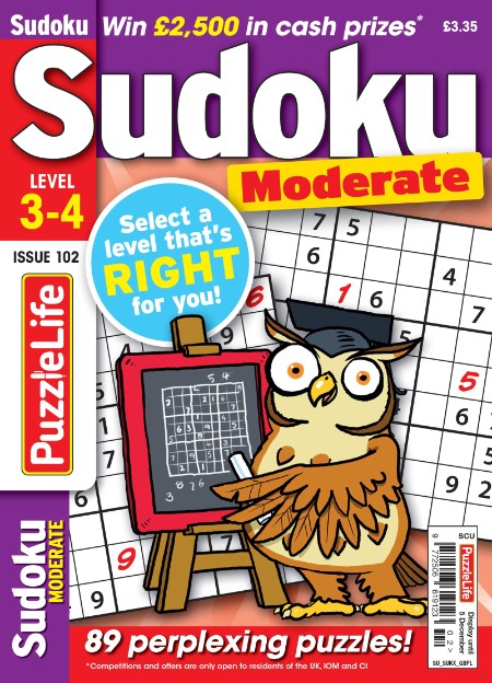 PuzzleLife Sudoku Moderate - October 2024