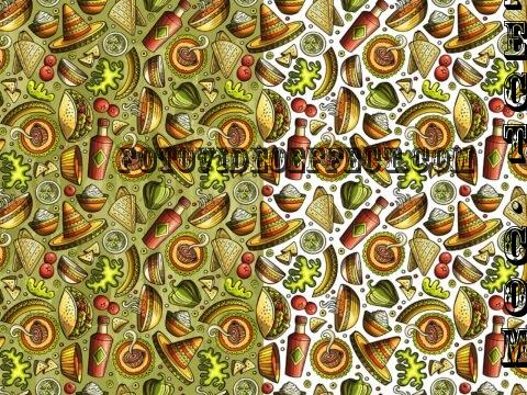 Mexican Food Cartoon Seamless Pattern - 9PG99W6