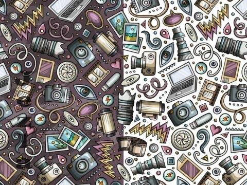 Photo Cartoon Seamless Pattern - F8UTZDP