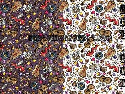 Musical Cartoon Seamless Pattern - DKRZV6X