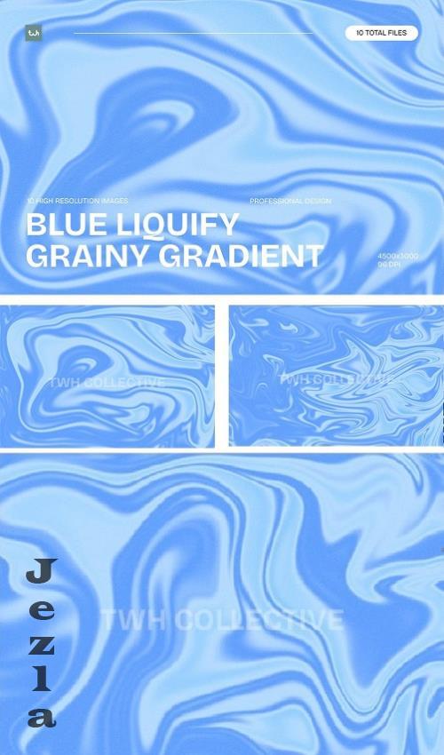 Blue Liquify Grainy Gradient Background | 002 - WTJ2842