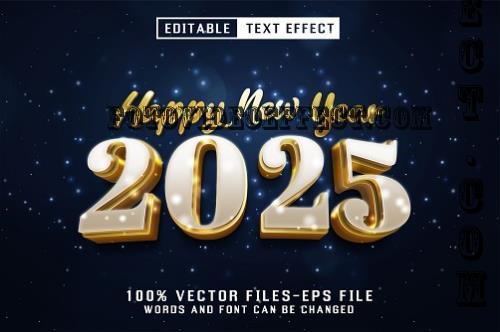 Happy New Year Golden Text - Editable Text Effect - K6YY6JT