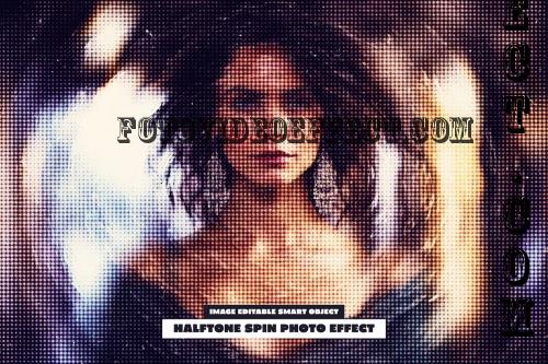 Halftone Spin Photo Effect - 288825284