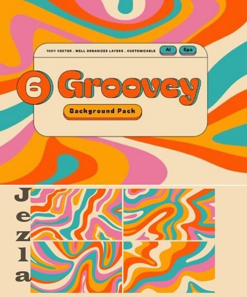 Cream Groovy Background Pack - J5Q2Z7E