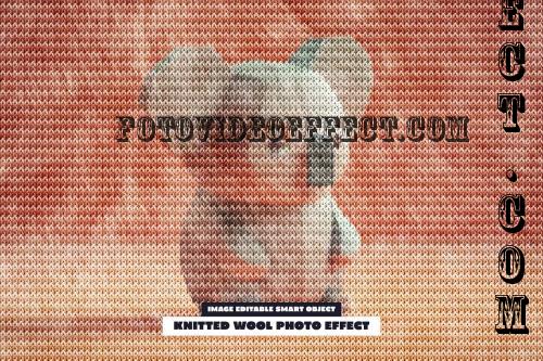 Knitted Wool Photo Effect - 288701501