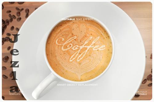 Coffee Latte Art Mockup - MPAUD2G