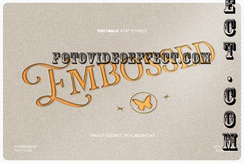 Embossed Text & Logo Mockup - 5QZFGJW