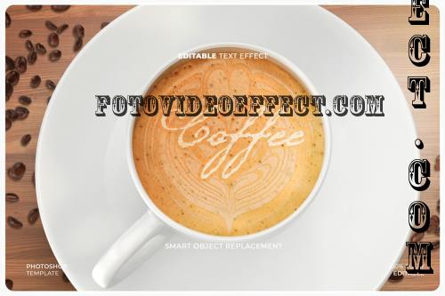 Coffee Latte Art Mockup - MPAUD2G