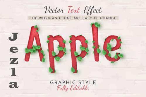 Apple Emboss Editable Text Effect - 288906361