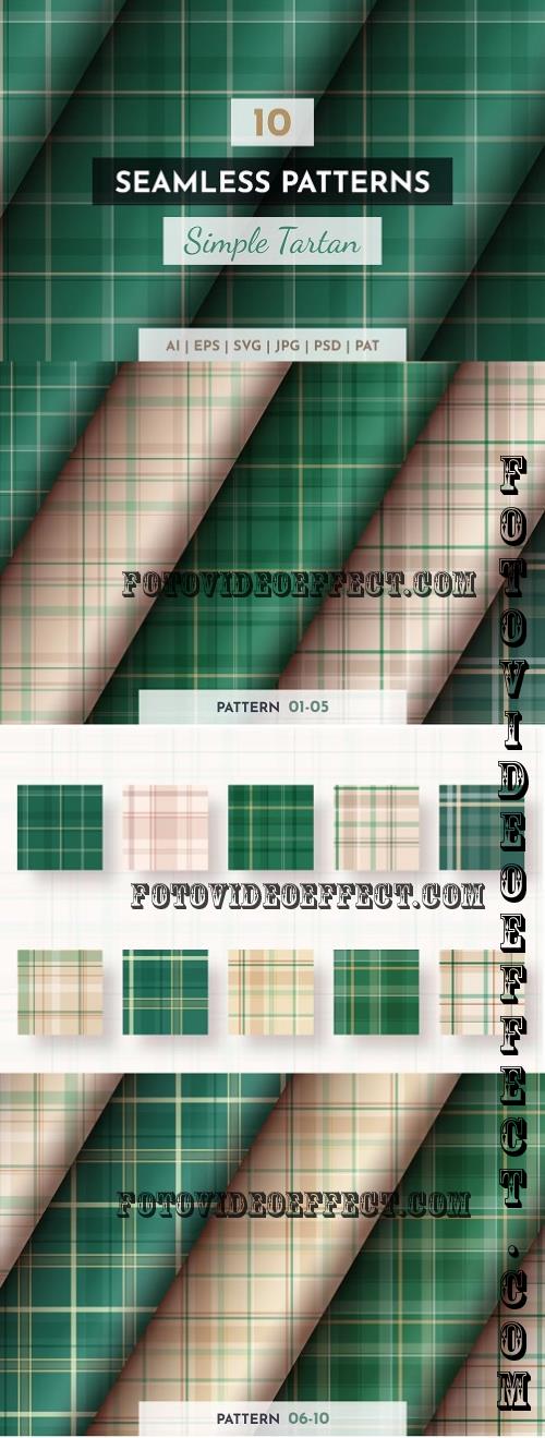 10 Seamless Simple Tartan Patterns - 282088114