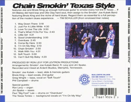 The Smokin' Joe Kubek Band Featuring Bnois King - Chain Smokin' Texas Style (1992) Lossless