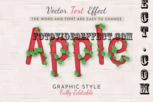 Apple Emboss Editable Text Effect - 288906361