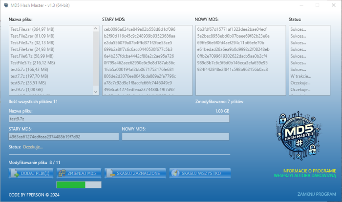 MD5 Hash Master v.1.3 (x86/x64) [POLISH/ENGLISH]