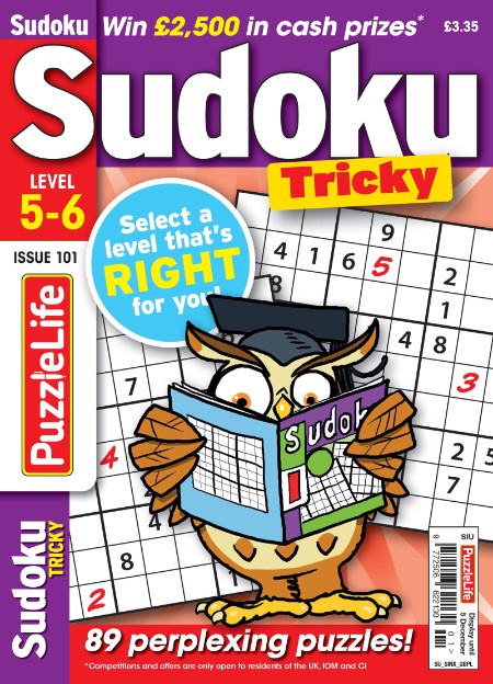 PuzzleLife Sudoku Tricky - October 2024