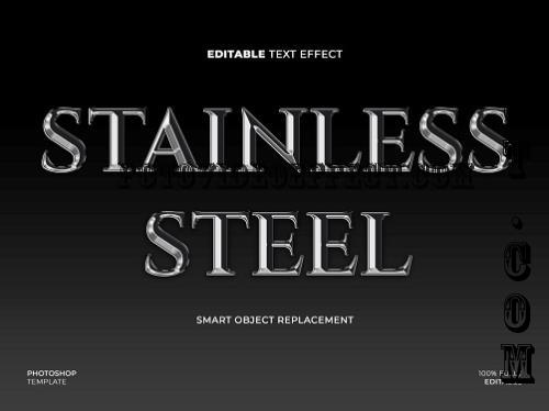 Stainless Steel Text Effect - VL9FU85