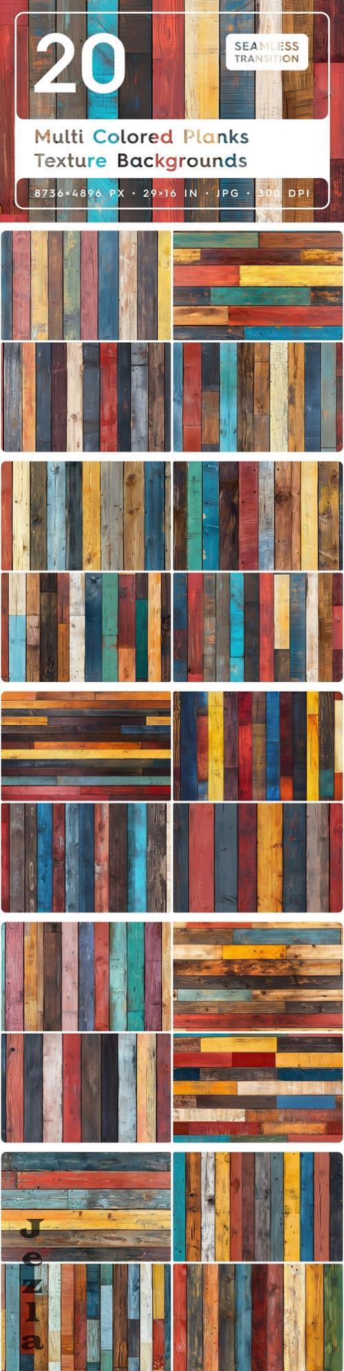 20 Multi Colored Planks Textures - 287319156