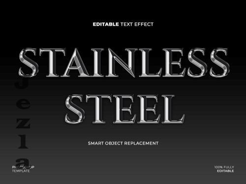 Stainless Steel Text Effect - VL9FU85