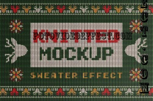 1# Knitted Sweater Effect Mockup - GPX496N