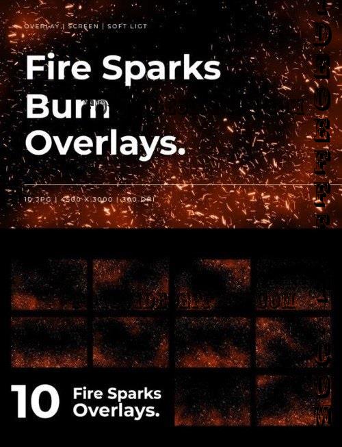 Fire Sparks Burn Overlays - 288572089