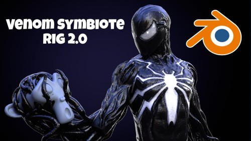 Venom Symbiote on Spider-Man in Blender Step-by-Step