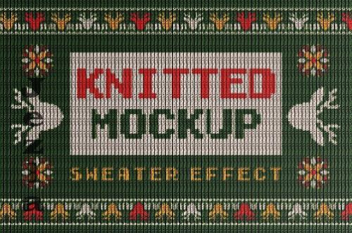 1# Knitted Sweater Effect Mockup - GPX496N