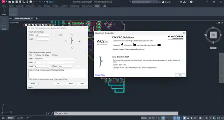 WJK CAD Solutions Curly Bracket 2024.0.1.0 / 2025.0.1.0