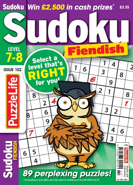 PuzzleLife Sudoku Fiendish - Issue 102 2024