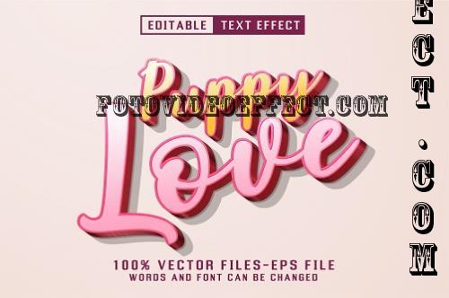 Puppy Love Cartoon Text - Editable Text Effect - RCABKFK