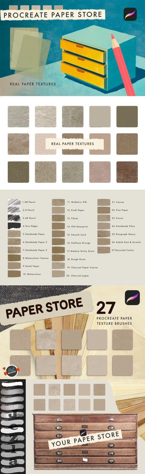 Paper Store Procreate Paper Textures - 288732589