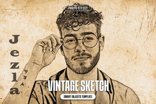 Vintage Sketch Photo Effect - 289184136