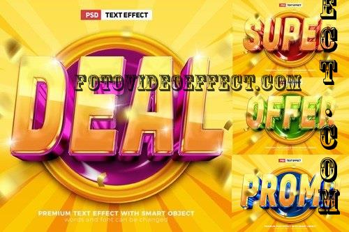 Super Sale Glossy 3D Text Effect Template - 8JPESBU