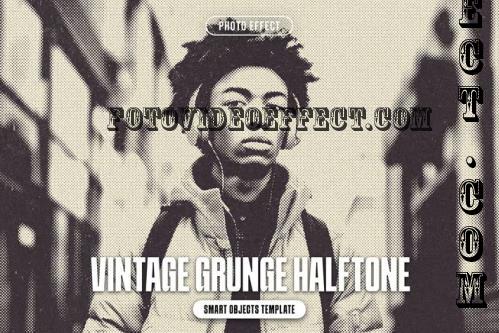 Vintage Grunge Halftone Photo Effect - 289184203