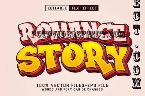 Romance Story Cartoon Text - Editable Text Effect - RY6LZ92