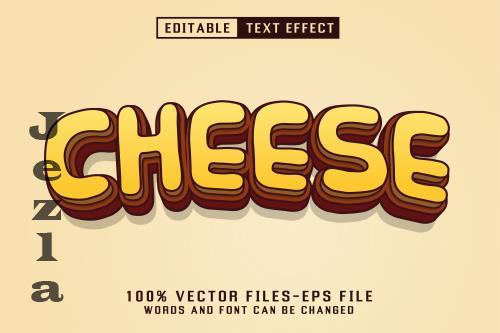 Cheese Cartoon Text - Editable Text Effect - U8ETJHQ