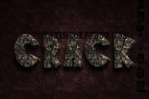 Crack Wall Texture Text Effect - LJXSCUB