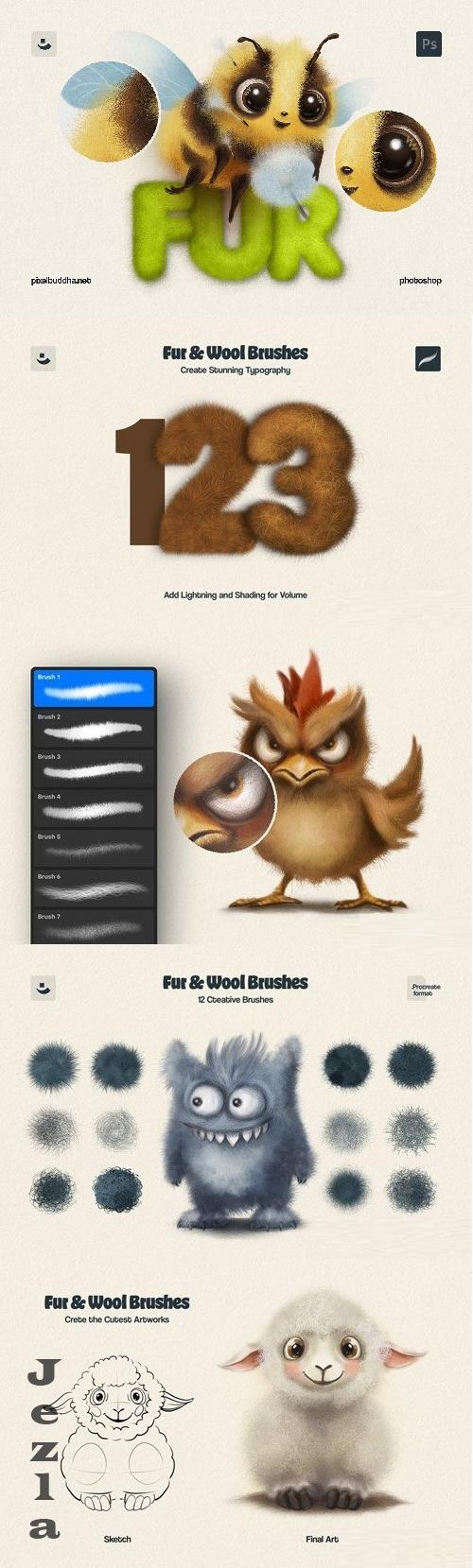 Fur Brushes for Photoshop - 289219494