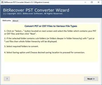 BitRecover PST Converter Wizard 15.4