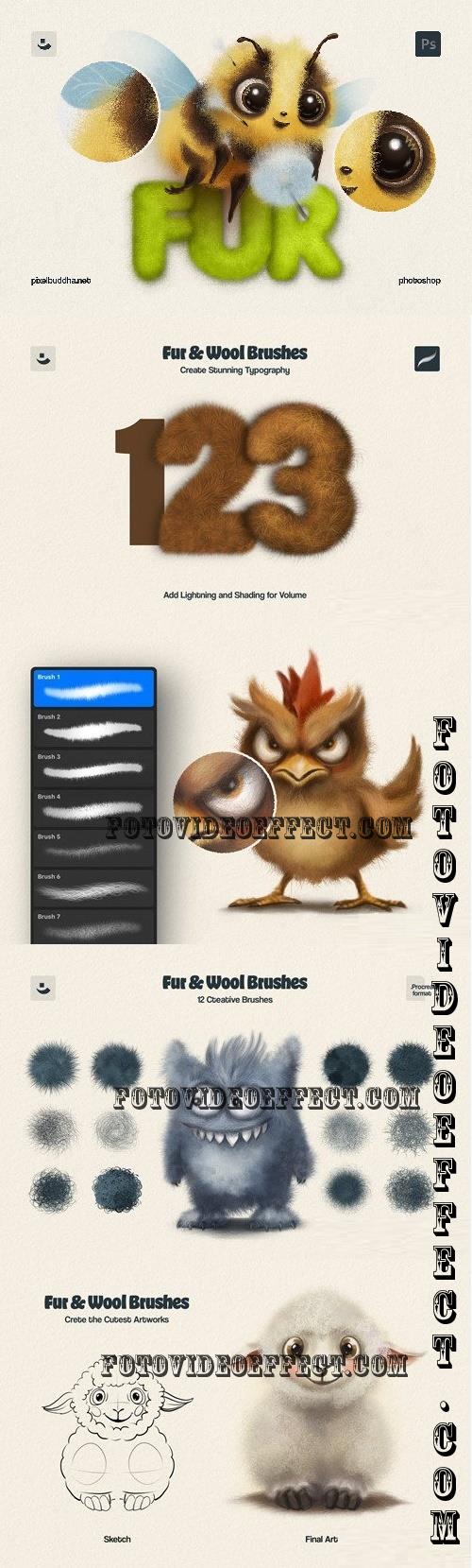 Fur Brushes for Photoshop - 289219494