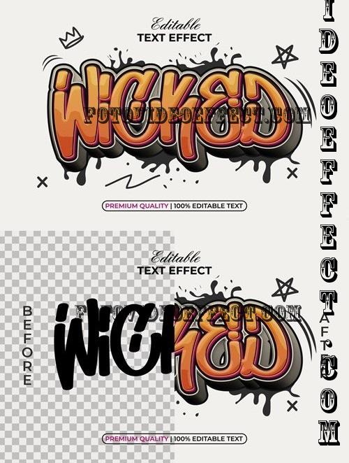 Wicked Text Effect Graffiti Style - 289497468