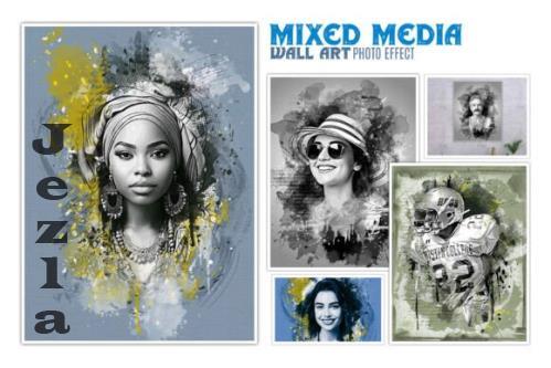 Mixed Media Wall Art Photo Effect - 286125088